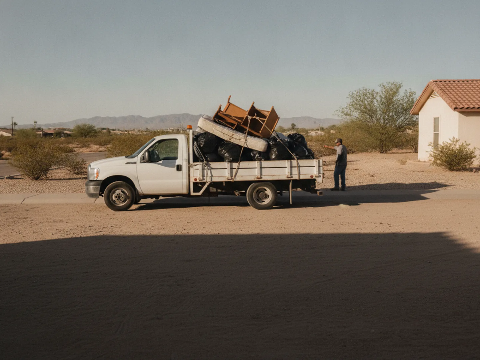 Horizon City Trash Removal truck on a residential pickup route